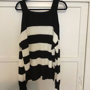 Hooked Up Open Shoulder Sweater